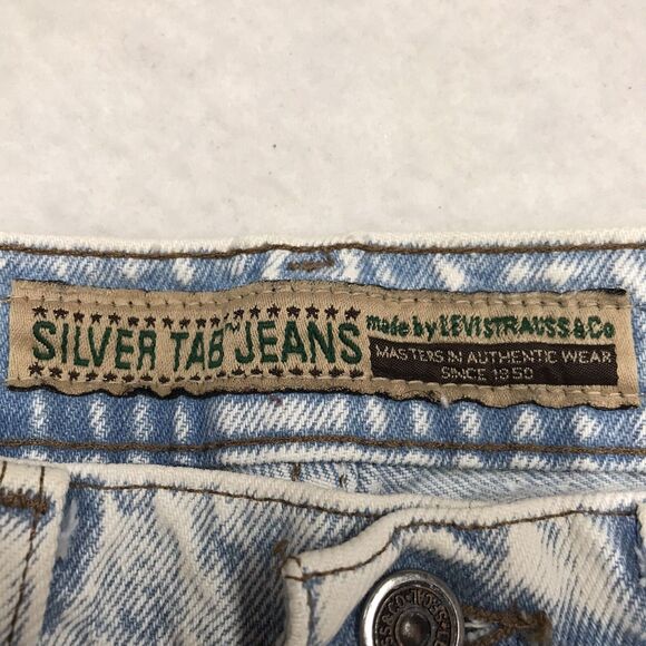 90s LEVIS Silvertab 512 Acid Wash Jean Men 33/34 (30x32 actual) USA Slim Taper - Picture 16 of 16